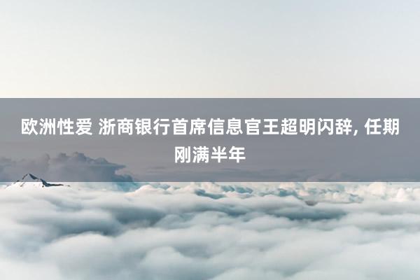 欧洲性爱 浙商银行首席信息官王超明闪辞， 任期刚满半年