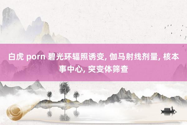 白虎 porn 碧光环辐照诱变， 伽马射线剂量， 核本事中心， 突变体筛查