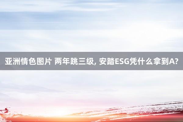 亚洲情色图片 两年跳三级， 安踏ESG凭什么拿到A?